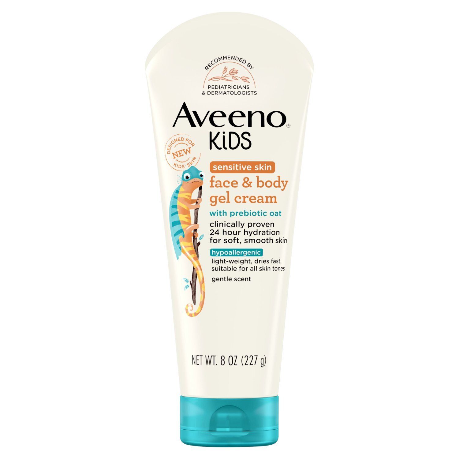 Aveeno Kids Sensitive Skin Face &amp; Body Gel Cream, 8 oz