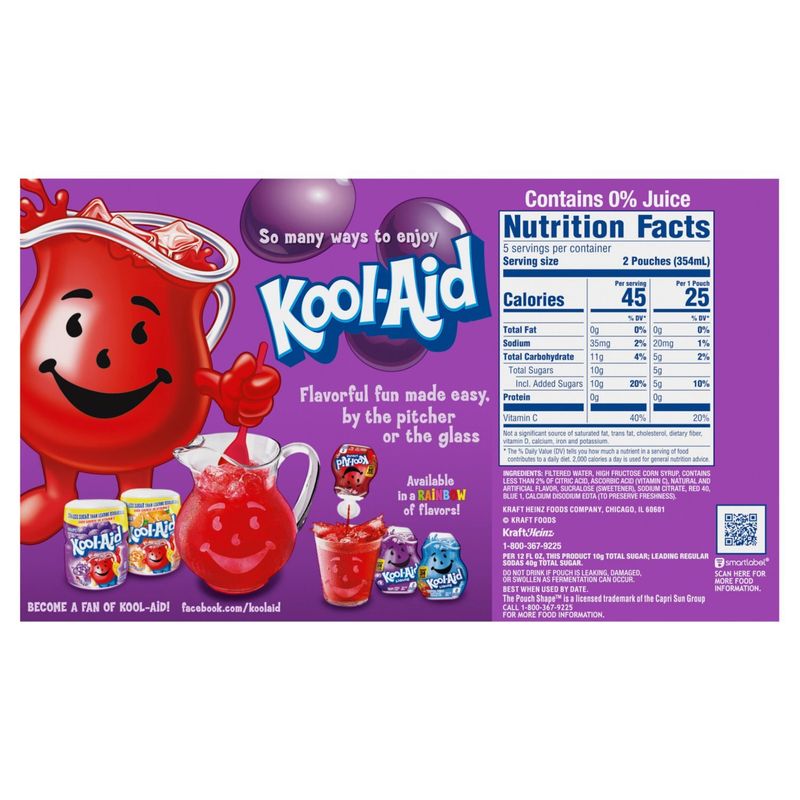 Kool-Aid Jammers Grape Drink, 6 fl oz, 10 count