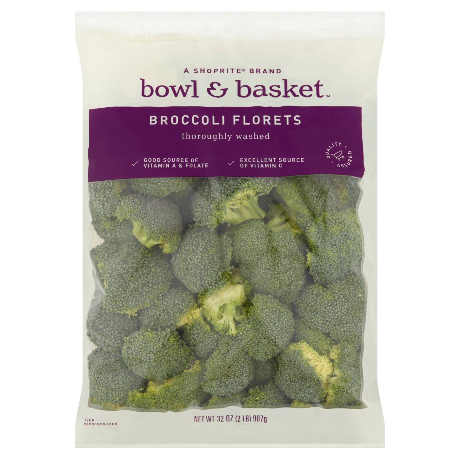 Bowl &amp; Basket Broccoli Florets, 2 lb bag
