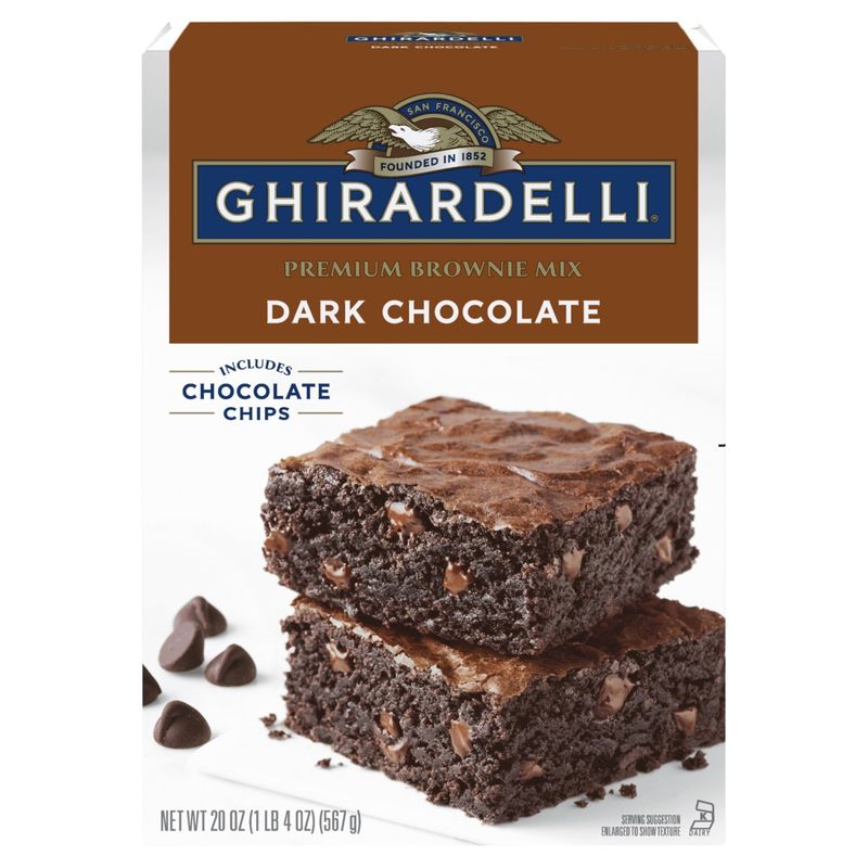 GHIRARDELLI Premium Dark Chocolate Brownie Mix, 20 oz