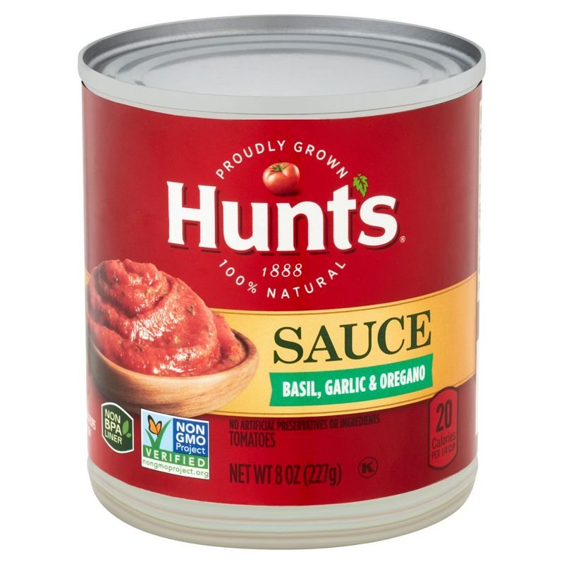Hunt's Basil, Garlic &amp; Oregano Tomato Sauce, 8 oz