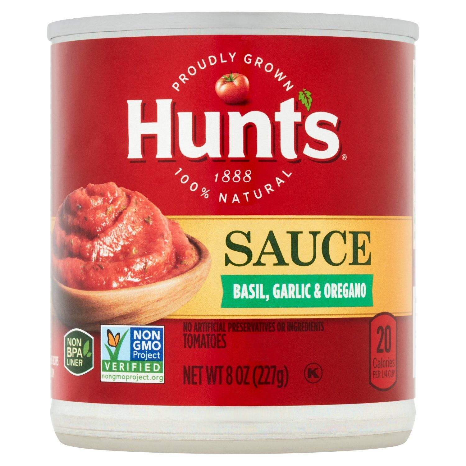 Hunt's Basil, Garlic &amp; Oregano Tomato Sauce, 8 oz