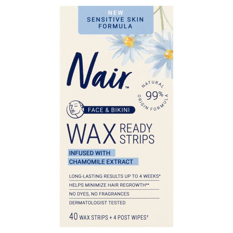 Nair Face &amp; Bikini Wax Strips + Post Wipes