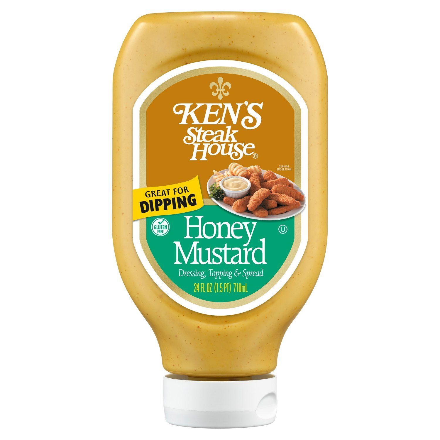 Ken's Steak House Honey Mustard Dressing, Topping &amp; Spread, 24 fl oz
