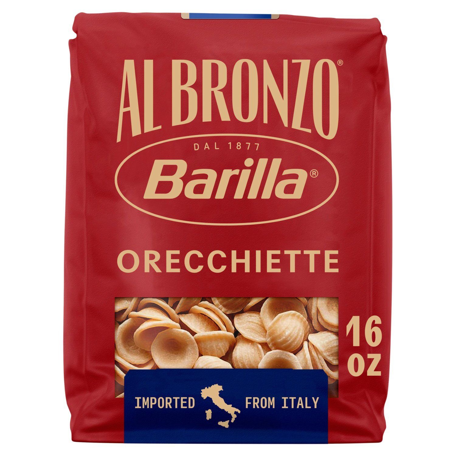 Barilla Al Bronzo Orecchiette N.356 Pasta, 1 lb