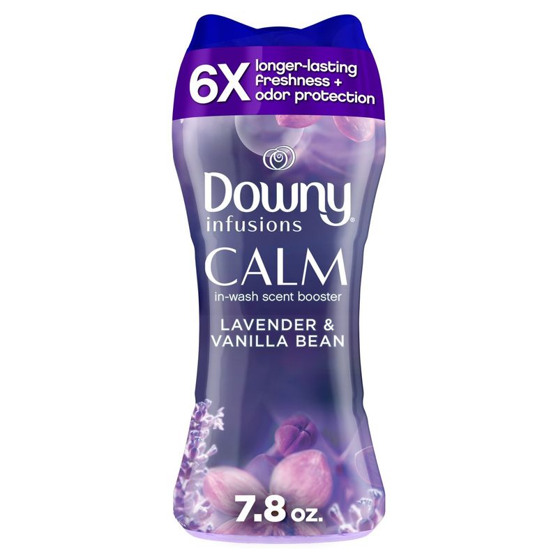 Downy Infusions In-Wash Laundry Scent Booster Beads, CALM, Soothing Lavender and Vanilla Bean, 7.8