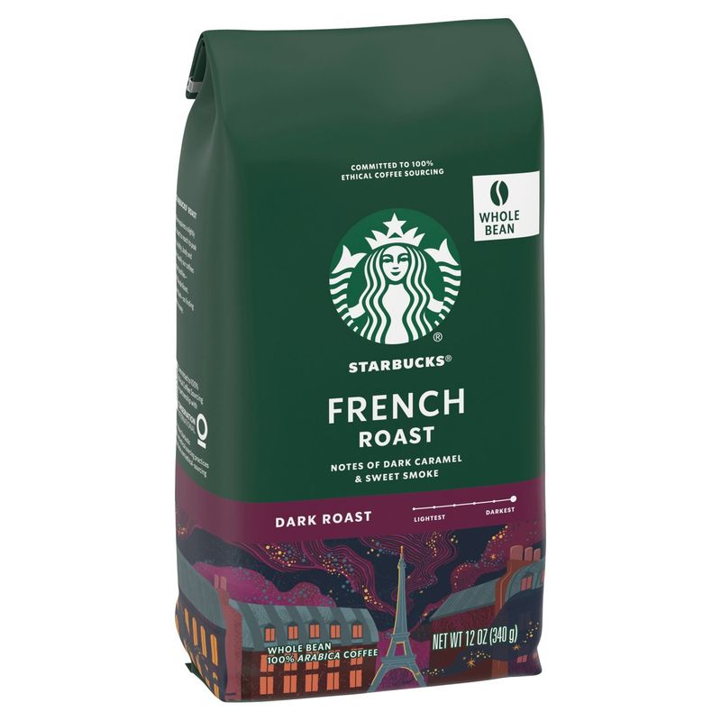 Starbucks French Dark Roast Whole Bean Coffee, 12 oz