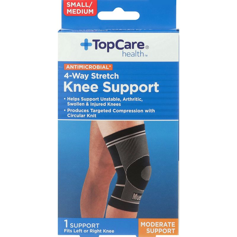 TopCare 4-Way Stretch Firm Knee Support, Small/Medium, 1 Count