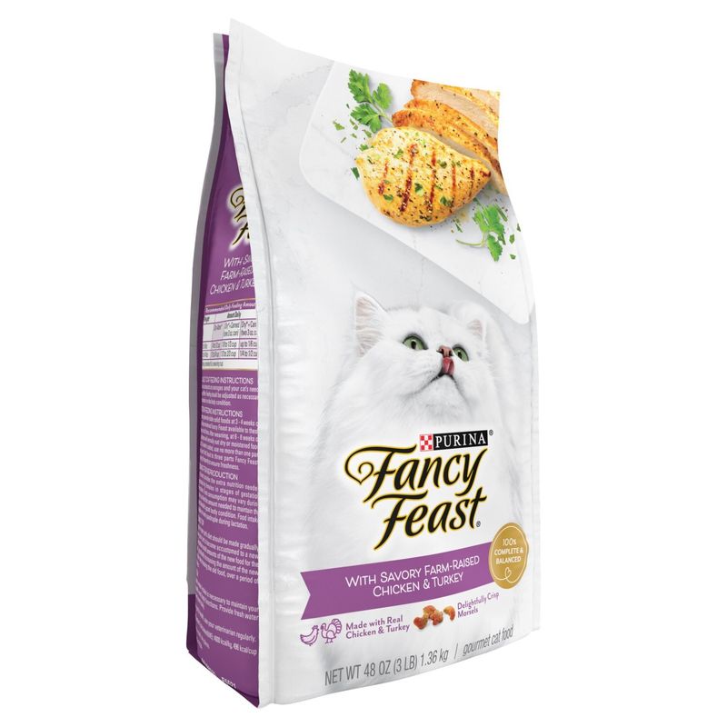 Purina Fancy Feast with Savory Farm-Raised Chicken &amp; Turkey Gourmet Cat Food, 48 oz
