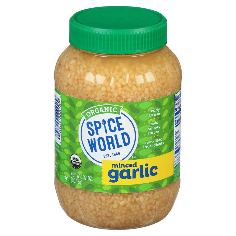 Spice World Organic Minced Garlic, 32 oz