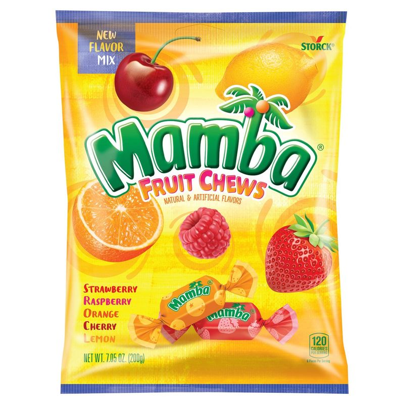 Storck Mamba Fruit Flavor Mix Fruit Chews, 7.05 oz