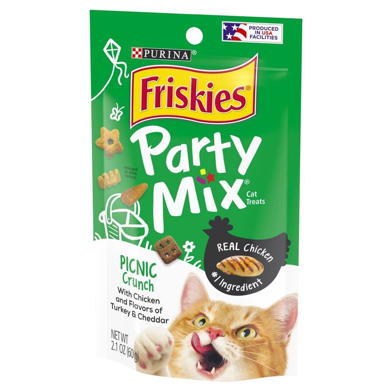 Purina Friskies Party Mix Picnic Crunch Cat Treats, 2.1 oz