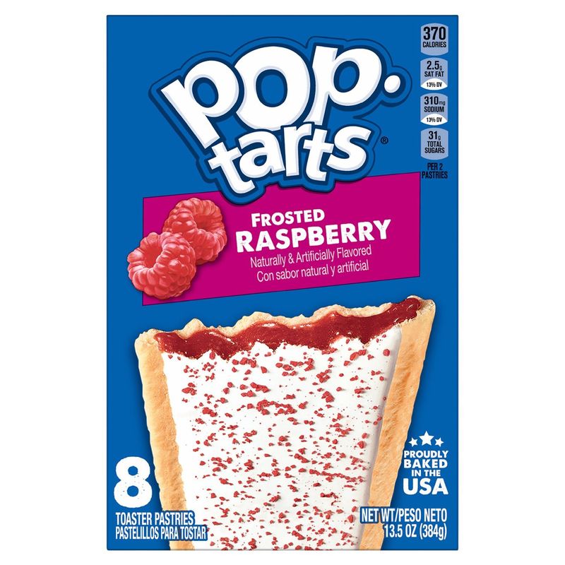Pop-Tarts Frosted Raspberry Toaster Pastries, 8 count, 13.5 oz