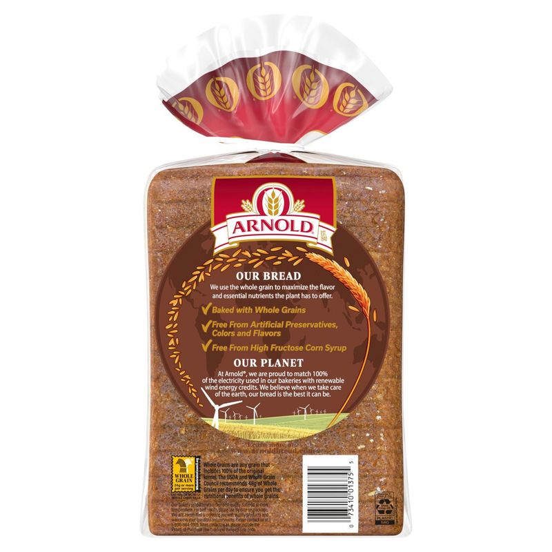 Arnold Whole Grains 100% Whole Wheat Bread, 1 lb 8 oz