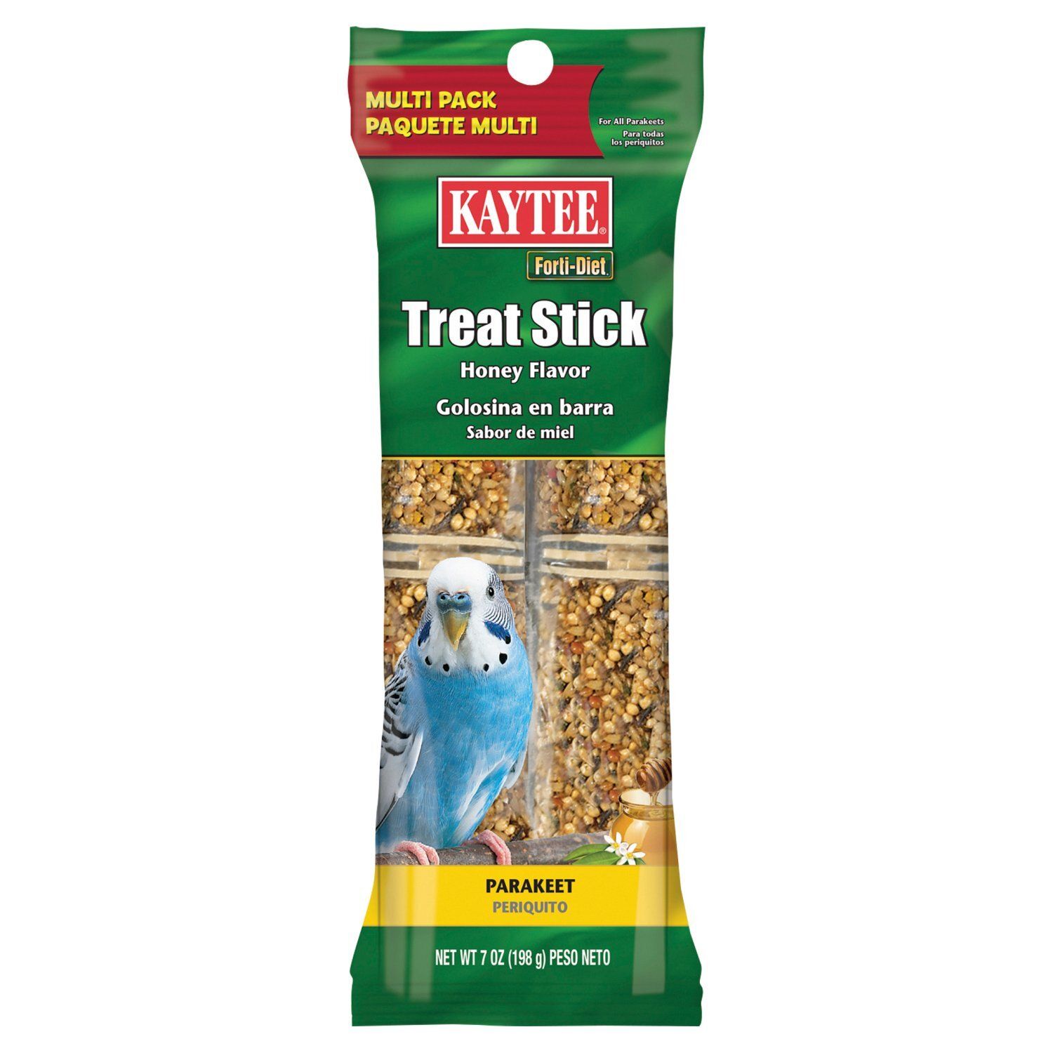 KAYTEE Forti-Diet Parakeet Honey Flavor Treat Stick Multi Pack, 7 oz