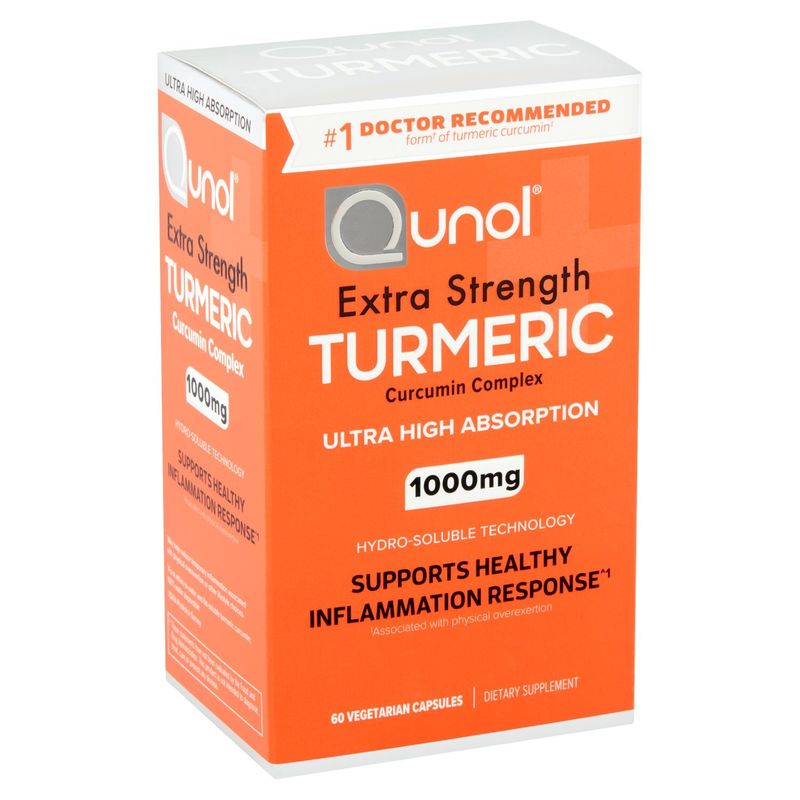 Qunol Extra Strength Turmeric Curcumin Complex Dietary Supplement, 1000 mg, 60 count