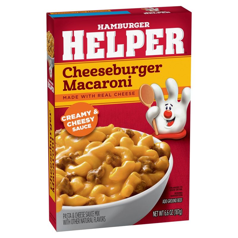 Hamburger Helper Cheeseburger Macaroni Pasta &amp; Cheese Sauce Mix, 6.6 oz