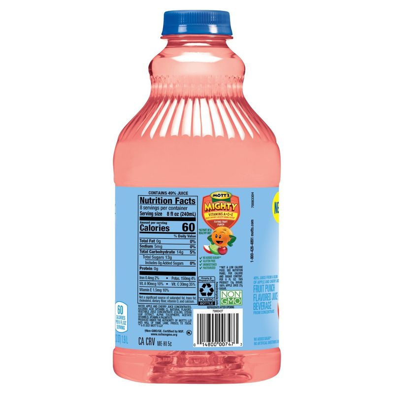 Mott's Mighty Flying Fruit Punch Flavored Juice Beverage, 64 fl oz
