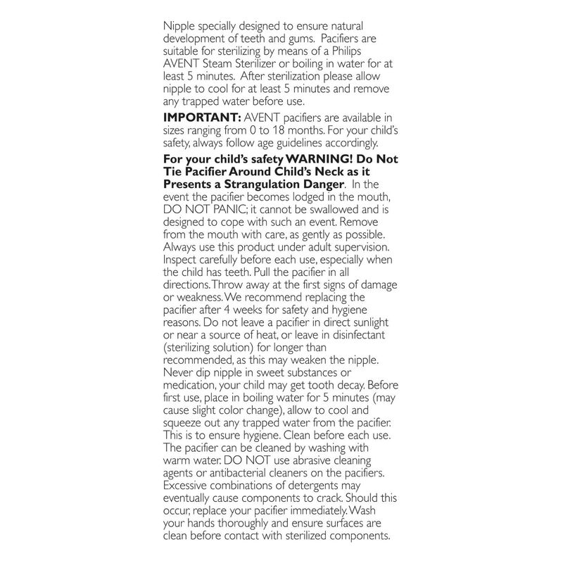 Philips Avent Soothie Pacifier, 0-3m, 2 count
