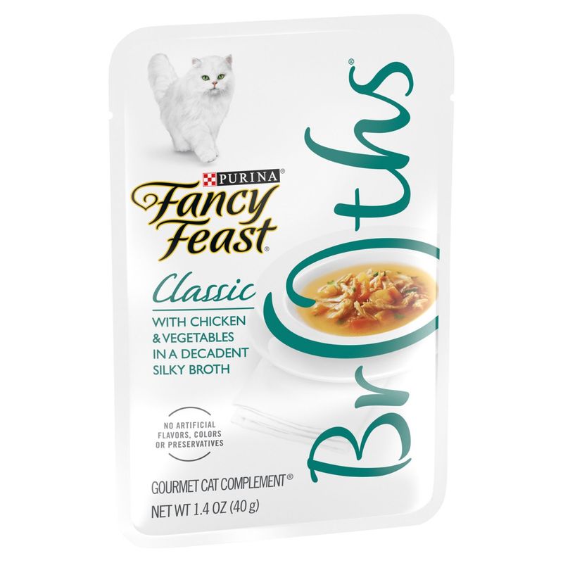 Purina Fancy Feast Broths Classic Gourmet Cat Complement, 1.4 oz