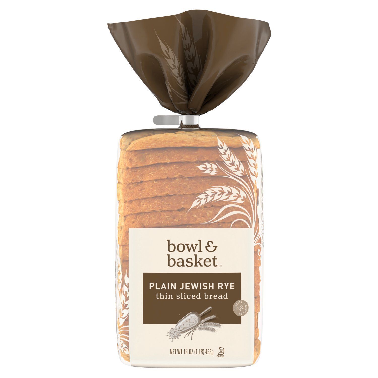 Bowl &amp; Basket Plain Jewish Rye Thin Sliced Bread, 16 oz