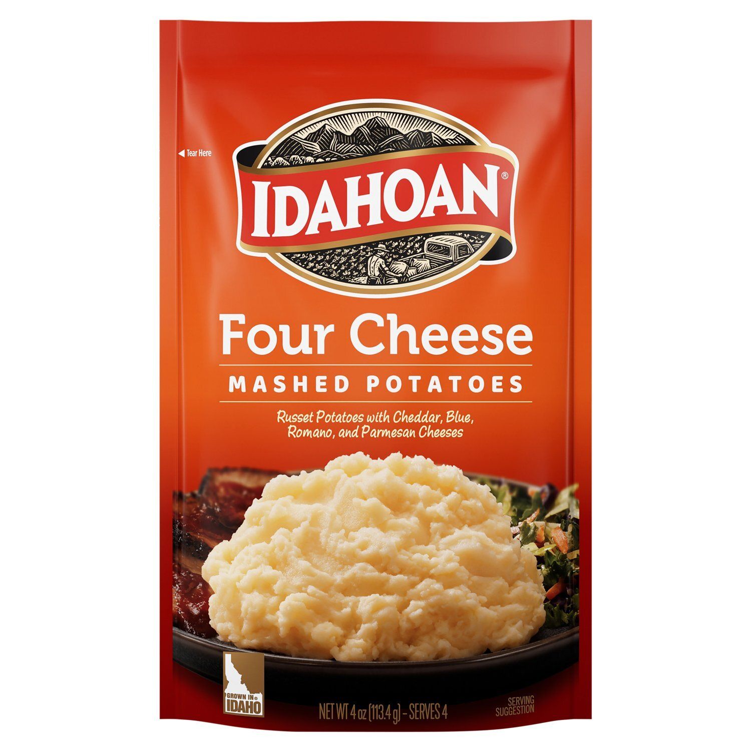 Idahoan Four Cheese Mashed Potatoes, 4 oz