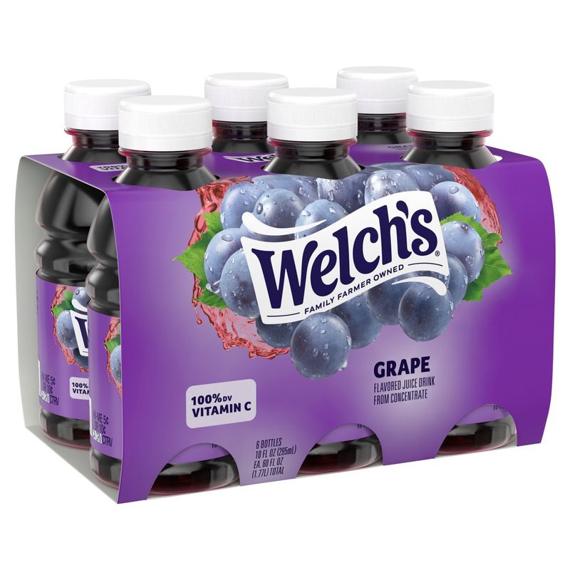 Welch's Grape Flavored Juice Drink, 10 fl oz, 6 count
