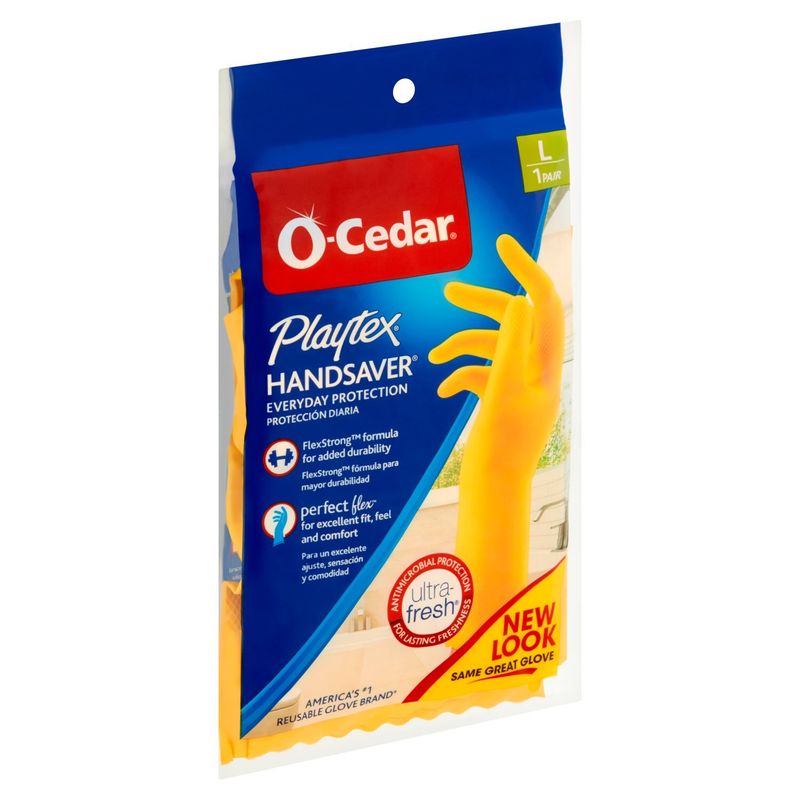 O-Cedar Playtex Handsaver Everyday Protection Gloves, L, 1 pair