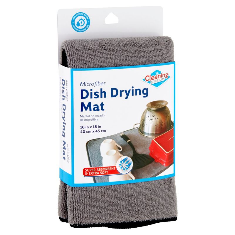 Cleaning Solutions Microfiber Dish Drying Mat