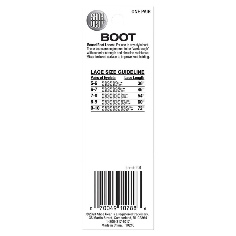 Shoe Gear 54'' Boot Round Laces, 1 pair
