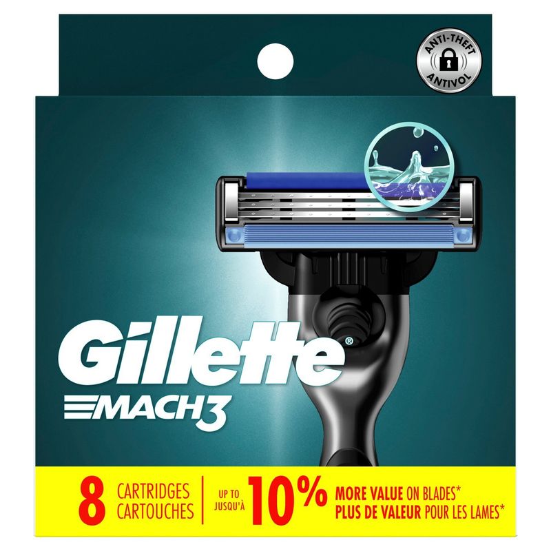Gillette Mach3 Cartridges, 8 count