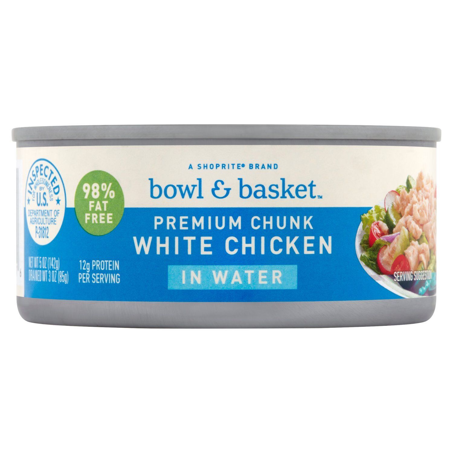 Bowl &amp; Basket Premium Chunk White Chicken in Water, 5 oz