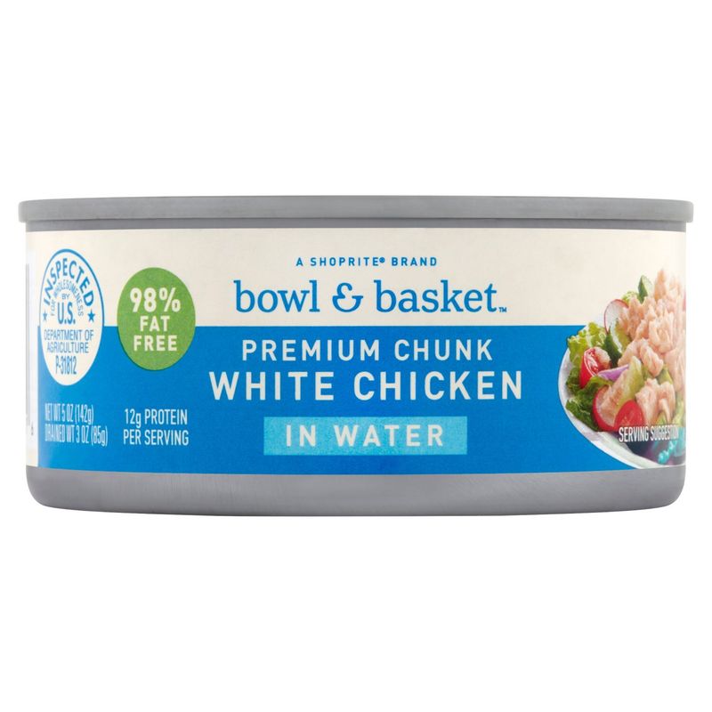 Bowl &amp; Basket Premium Chunk White Chicken in Water, 5 oz