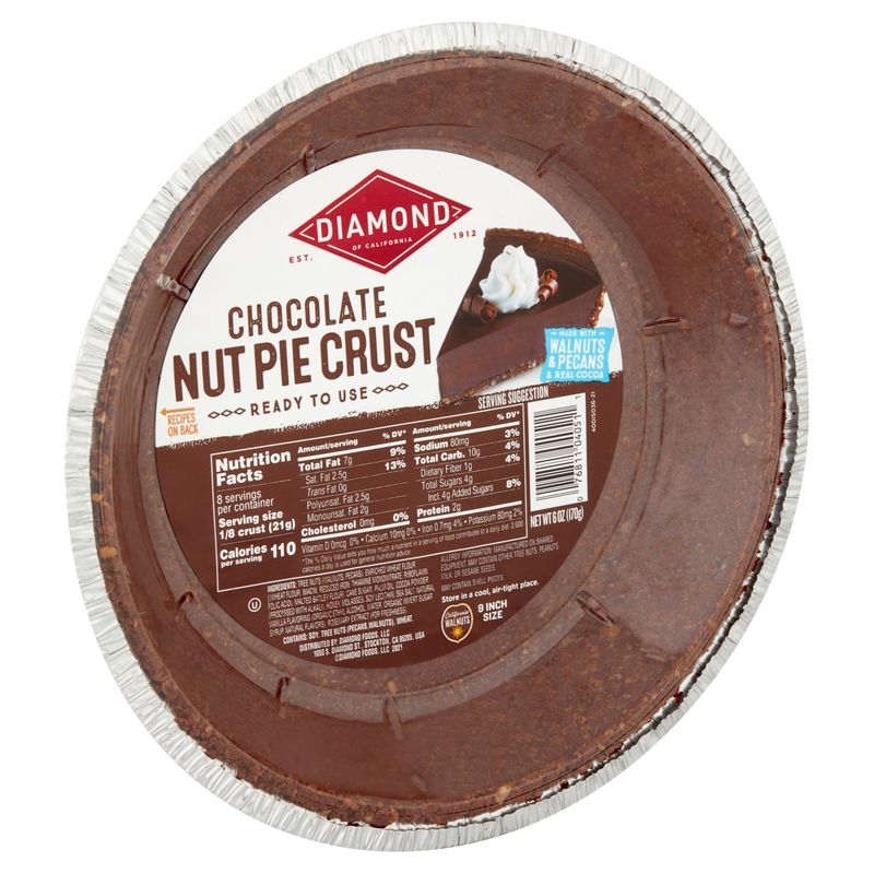 Diamond of California Chocolate Nut Pie Crust, 6 oz