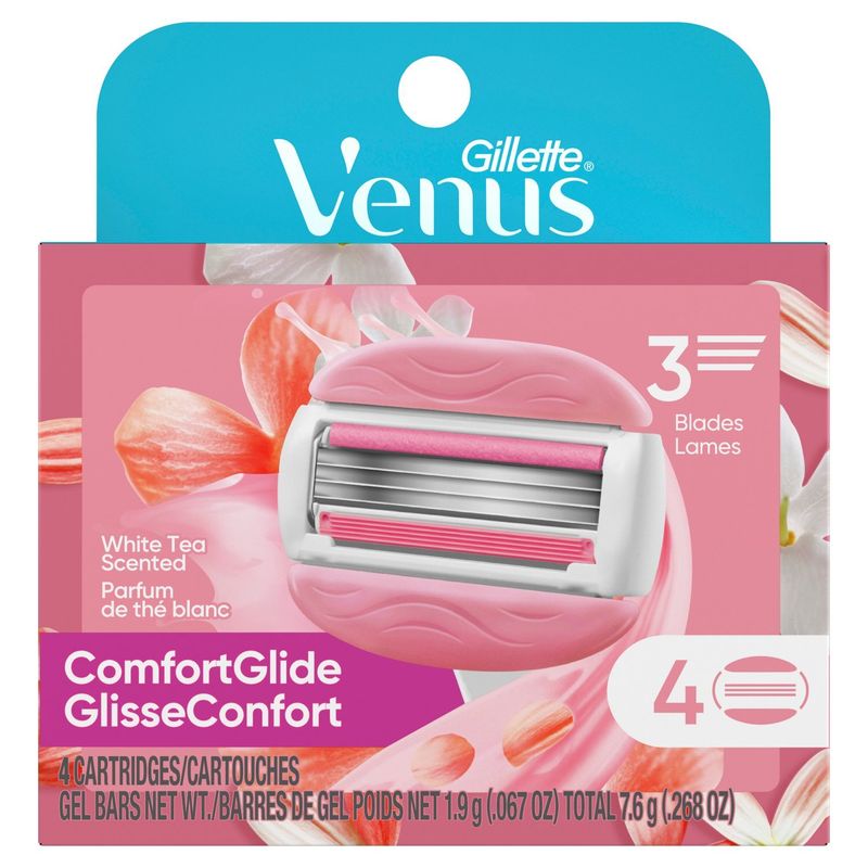 Gillette Venus White Tea Scented Comfortglide Cartridges Gel Bars