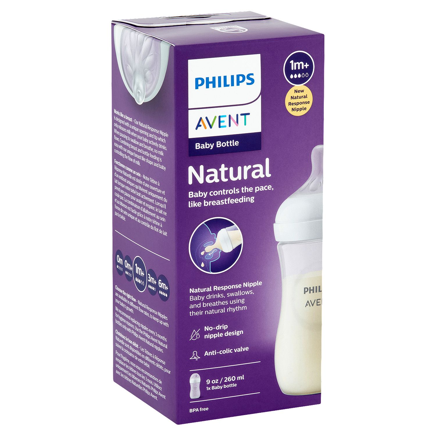 Philips Avent Natural Baby Bottle, 1m+