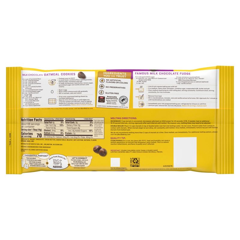 Nestlé Toll House Milk Chocolate Morsels, 34.5 oz