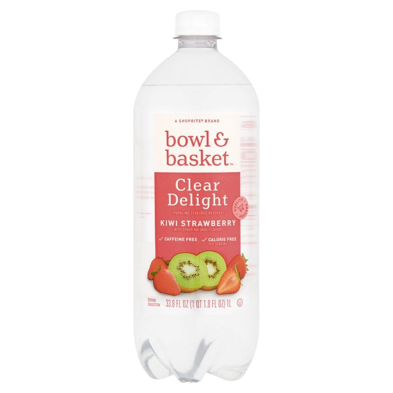 Bowl &amp; Basket Clear Delight Kiwi Strawberry Sparkling Flavored Beverage, 33.8 fl oz