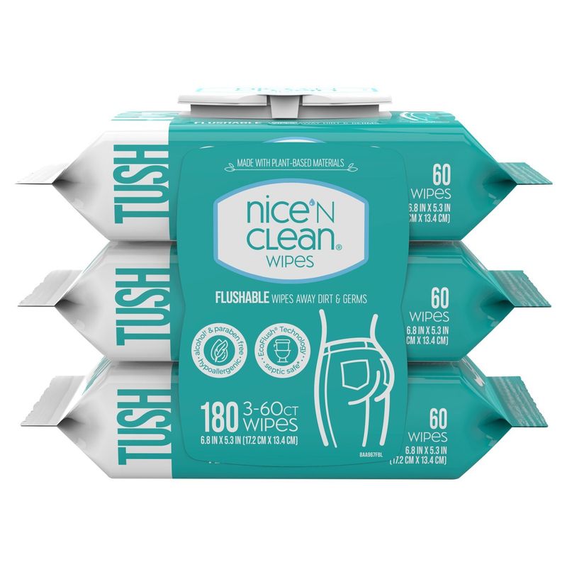 Nice 'n Clean Moist Toilet Tissue 180ct Bundle