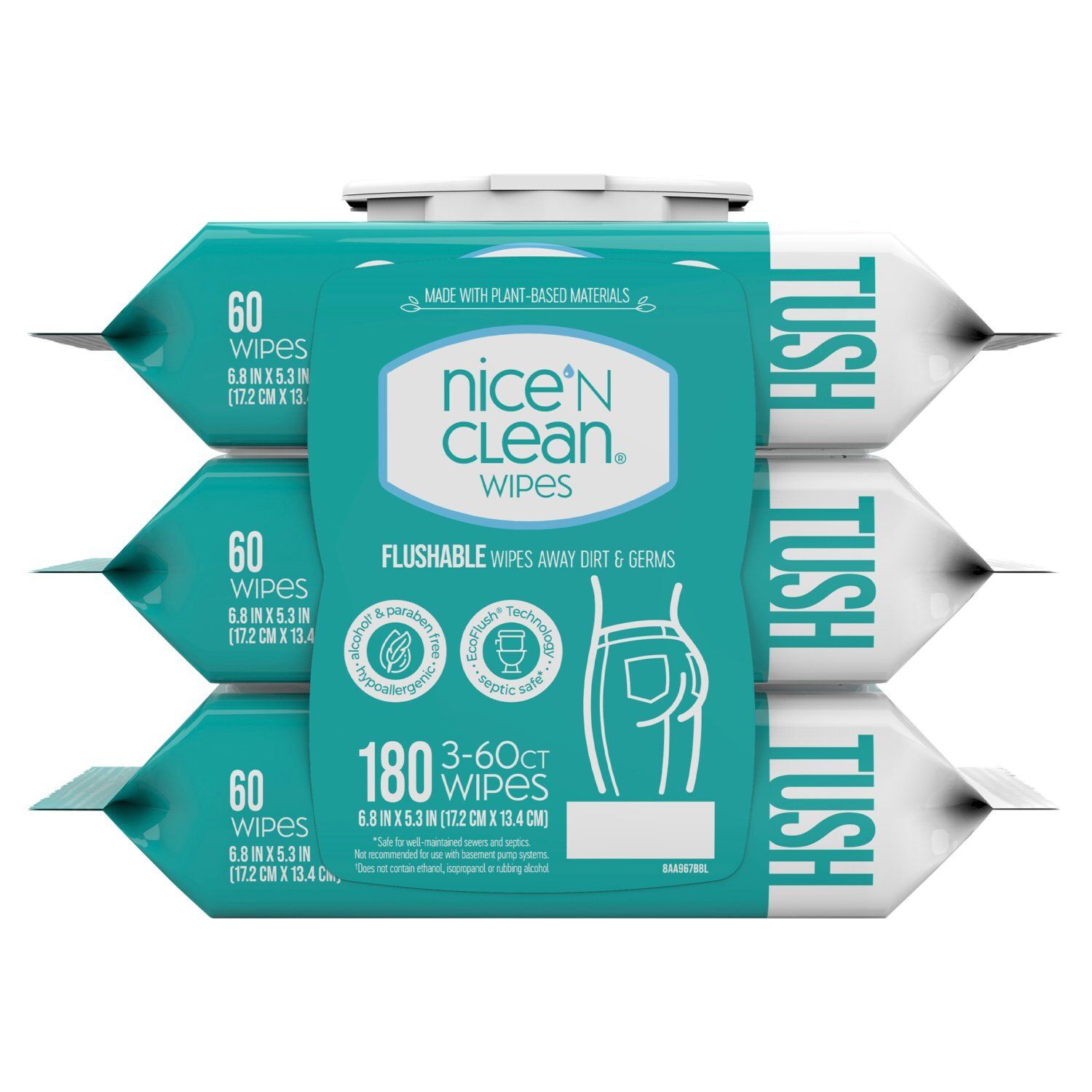 Nice 'n Clean Moist Toilet Tissue 180ct Bundle