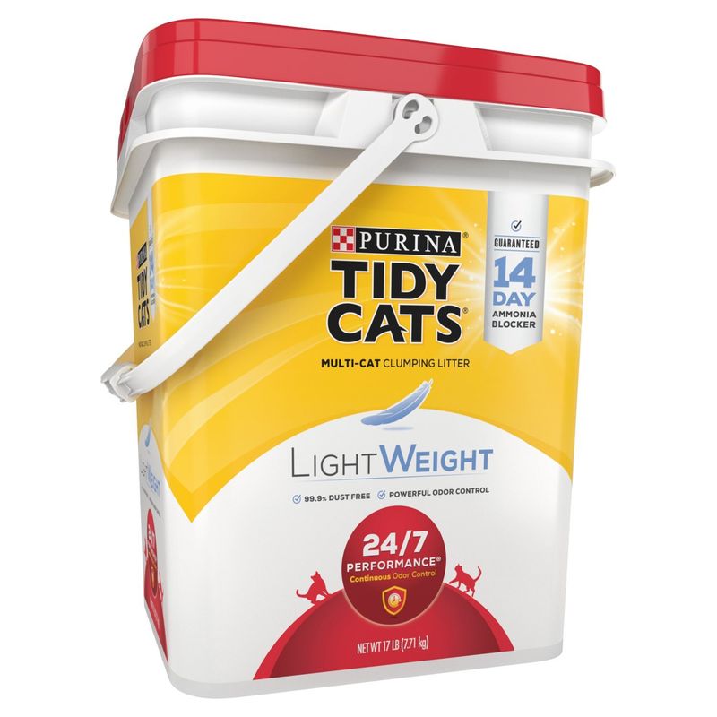 Purina Tidy Cats 24/7 Performance Light Weight Multi-Cat Clumping Litter, 17 lb