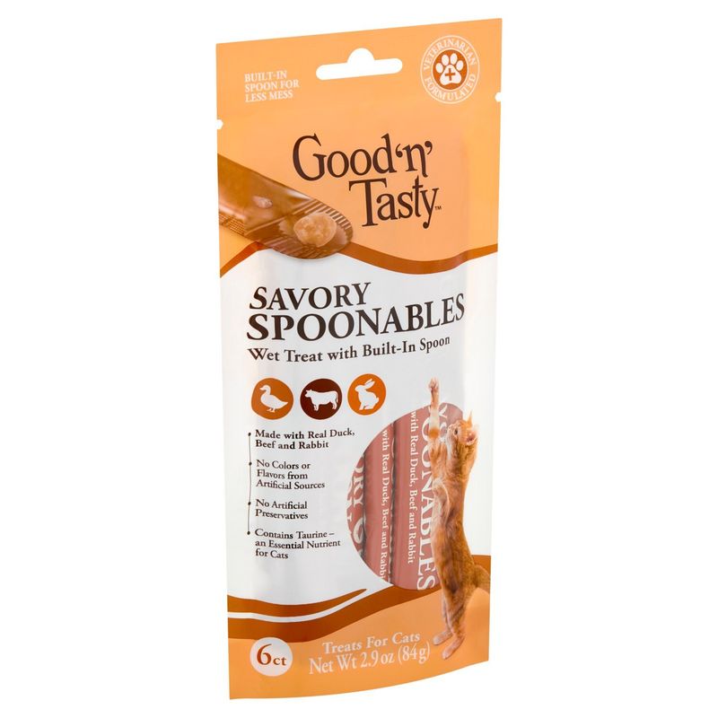 Good 'n' Tasty Savory Spoonables Treats for Cats, 6 count, 2.9 oz