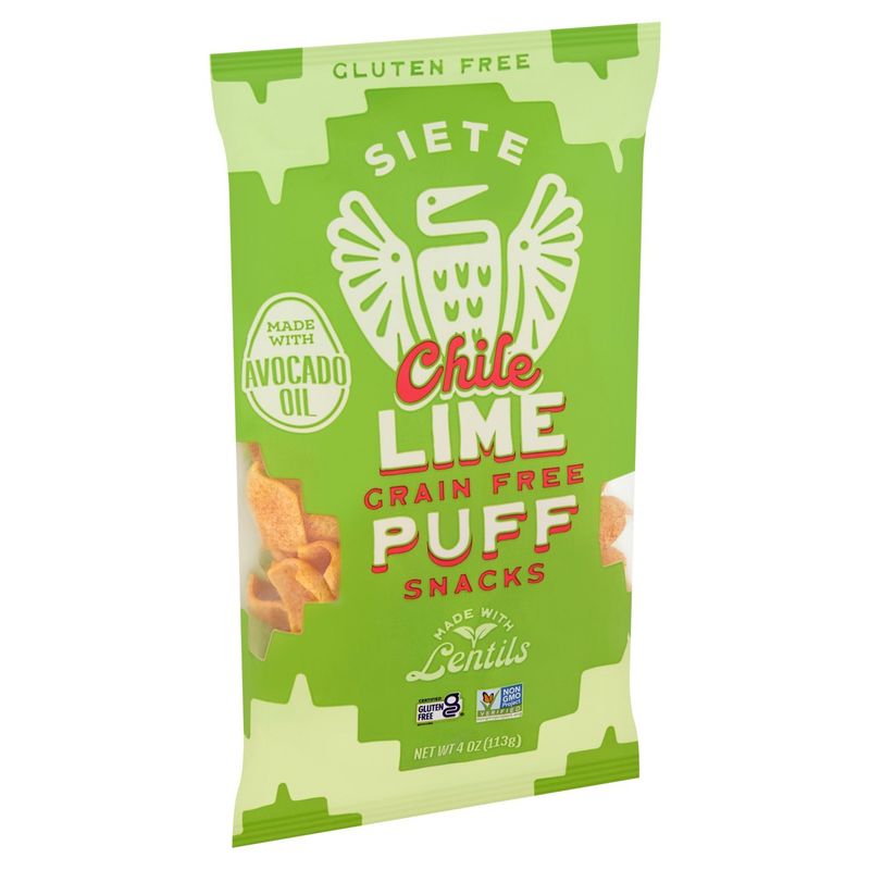 Siete Chile Lime Grain Free Puff Snacks, 4 oz