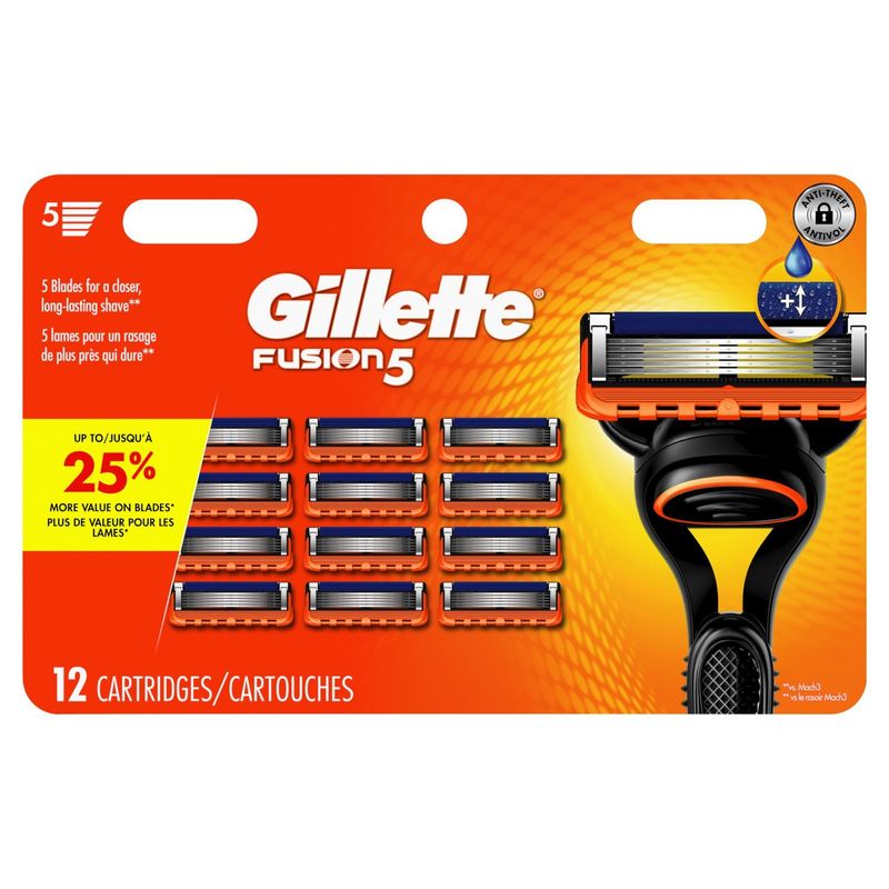 Gillette Fusion5 Cartridges, 12 count