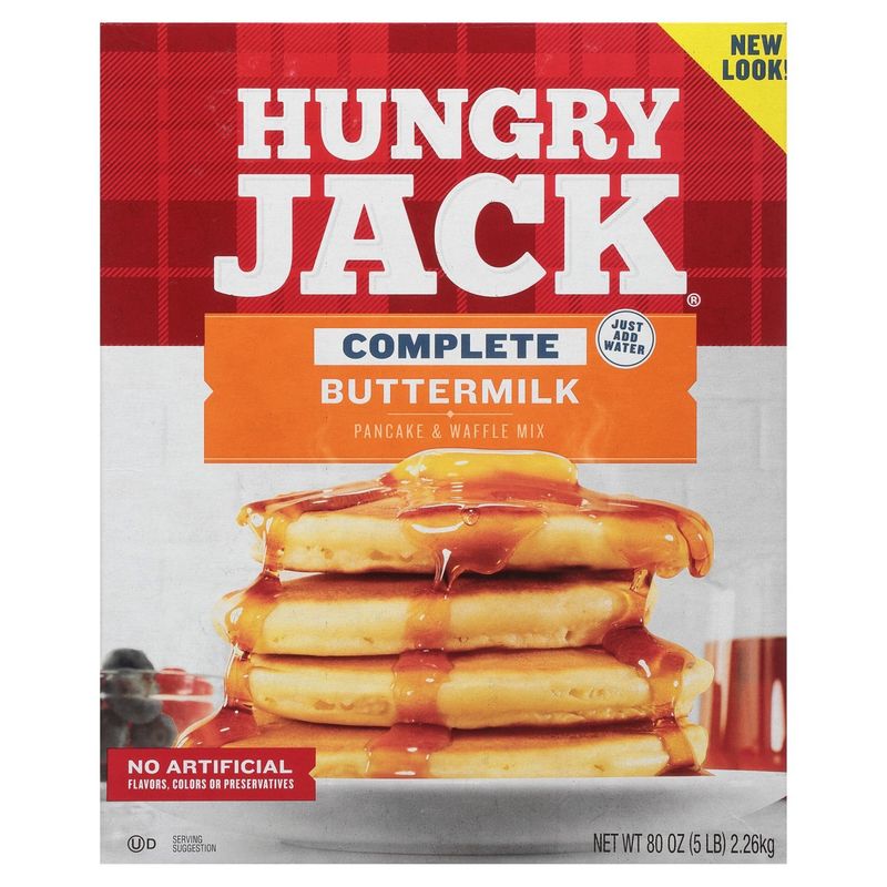 Hungry Jack Complete Buttermilk Pancake &amp; Waffle Mix, 80 oz
