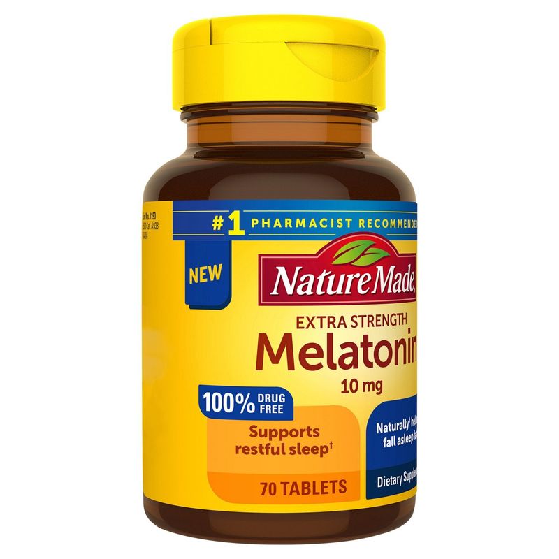 Nature Made Melatonin 10 mg Extra Strength Tablets, 70 Count