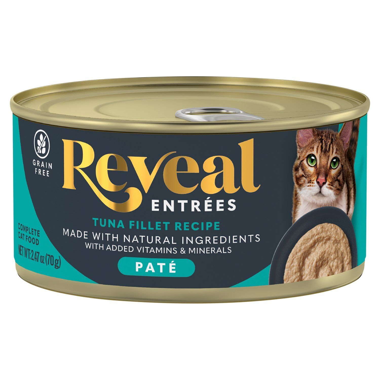 Reveal Entrées Tuna Fillet Recipe Paté Complete Cat Food, 2.47 oz