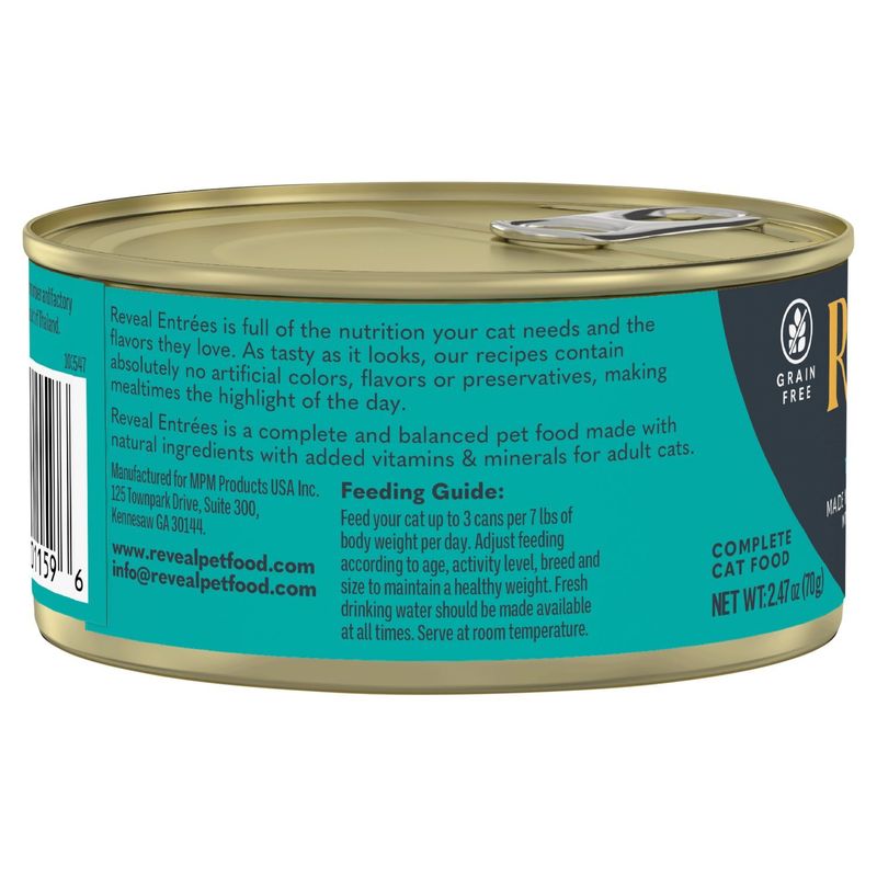 Reveal Entrées Tuna Fillet Recipe Paté Complete Cat Food, 2.47 oz