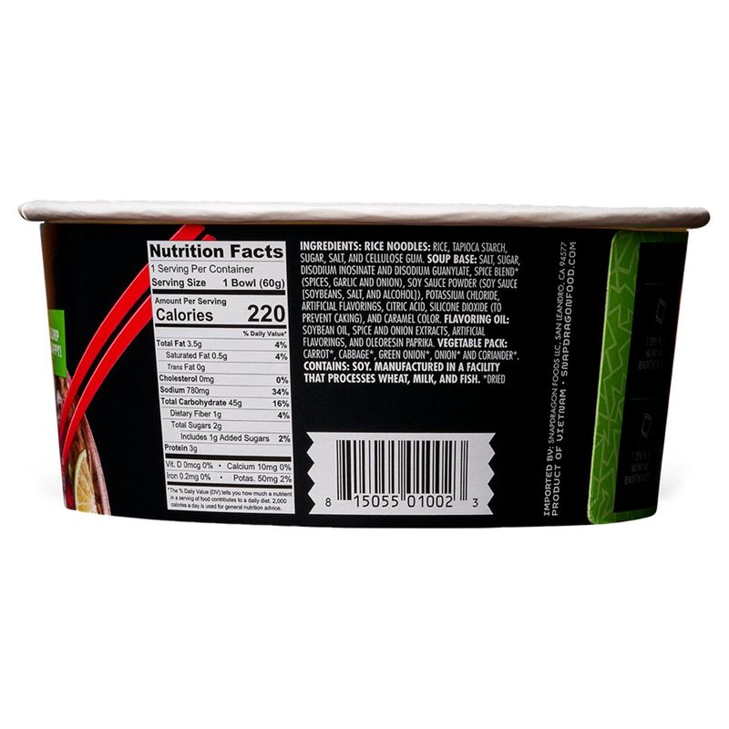 Snapdragon Beef Pho Flavored Noodle Soup, 2.1 oz