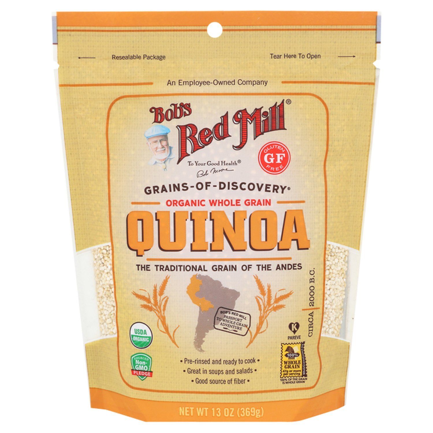 Bob's Red Mill Organic Whole Grain Quinoa, 13 oz